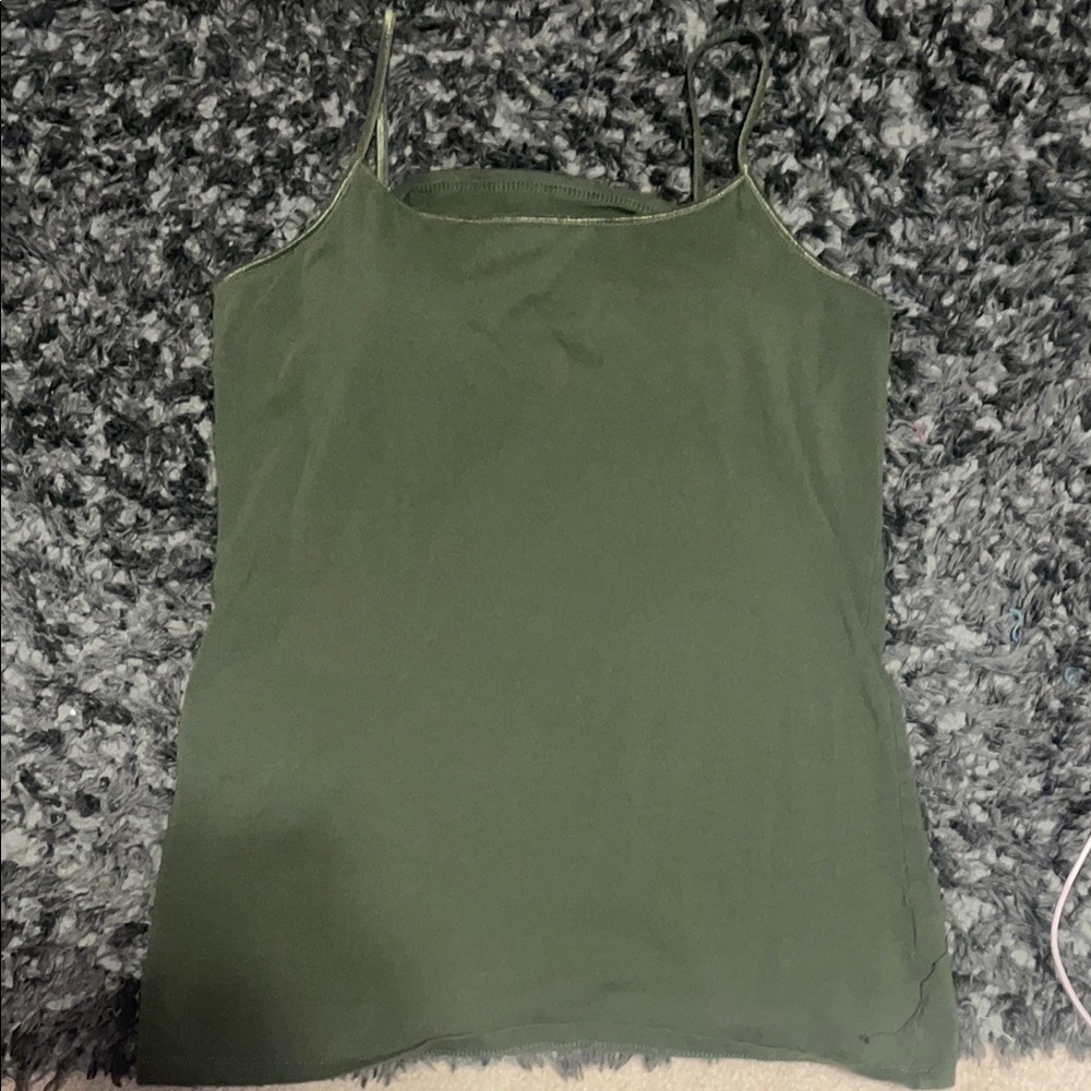 No Boundaries Green Sleeveless Fitted Camisole
